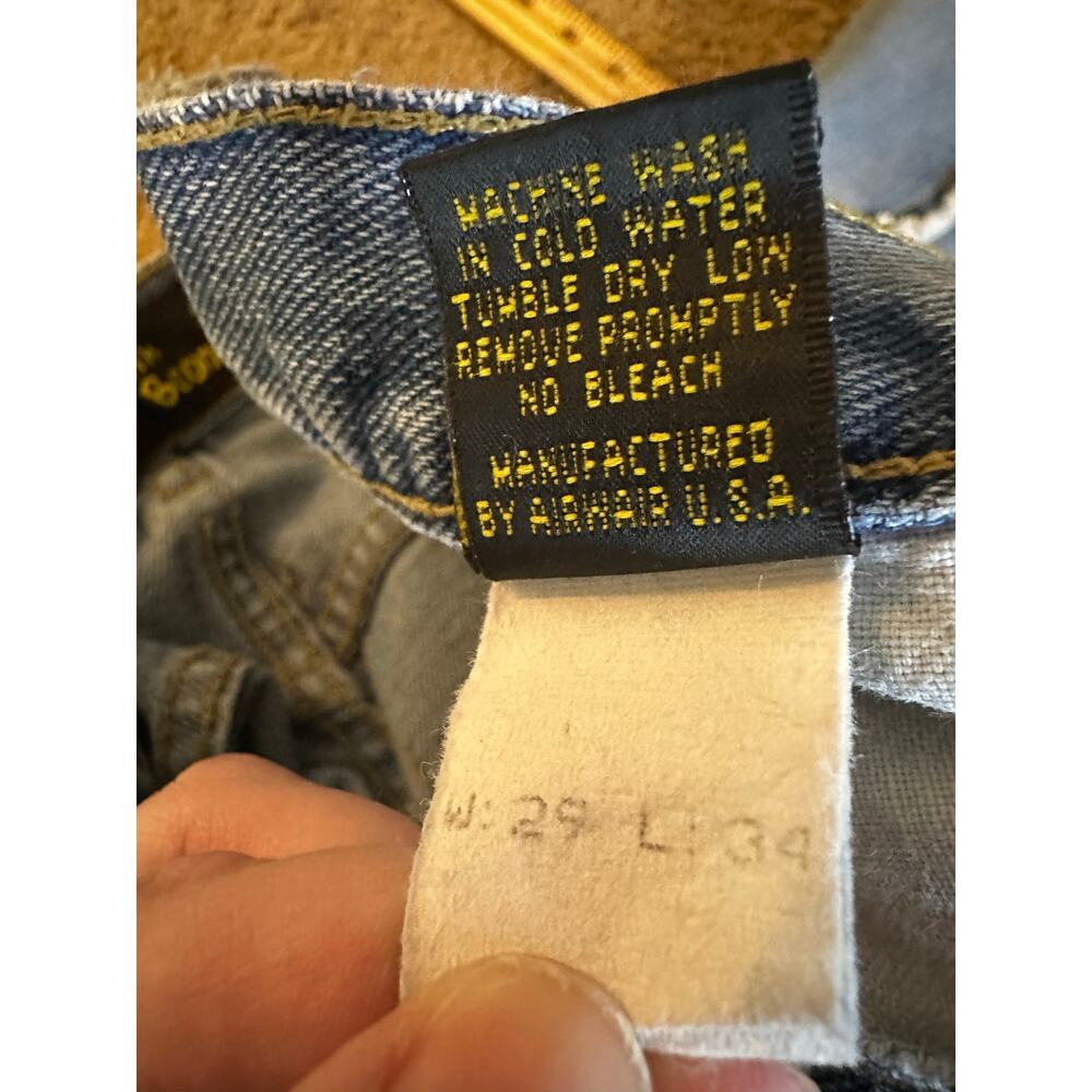 Dr Martens Rare VTG Y2K Flare Jeans W29 L32 Retro Fit Distressed Panel Denim USA - Picture 11 of 12